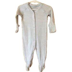 Hanna Andersson Striped Footed Sleeper 100% Organic Cotton 3-6 Months